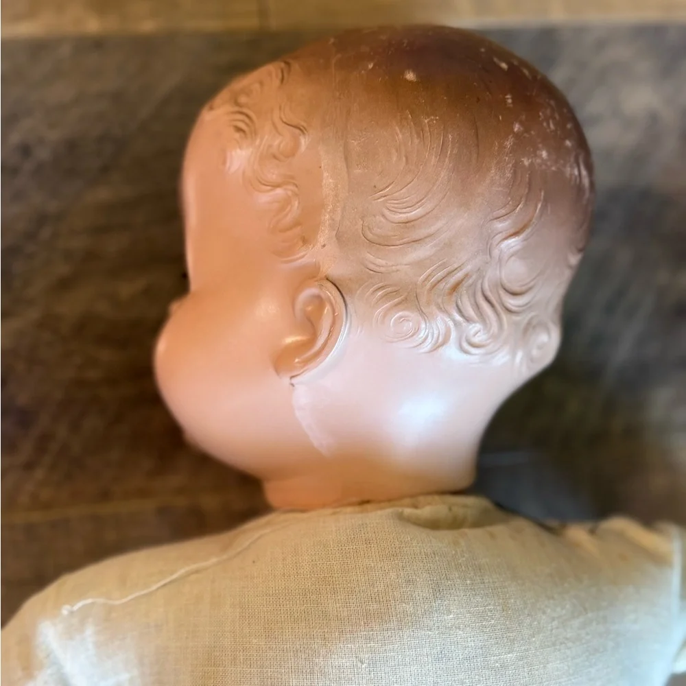 Vintage 1940s J.L. Schilling 22” Talking Baby Doll – Sleepy Eyes, Original Shoes